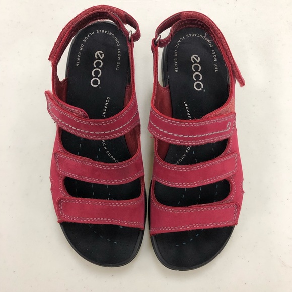 ecco red sandals